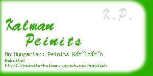 kalman peinits business card